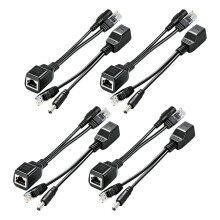8PCS POE Splitter Adapter Cable RJ45 Injector Power Combiner Connector Kit for IP Camera Router AP Network
