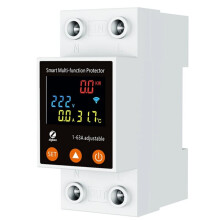 2P 63A Tuya ZigBee Bidirectional Metering Residual Current Circuit Breaker, Overvoltage Circuit Breaker, APP Timer