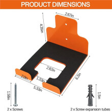 Wall-Mounted Garage Trimmer Rack, Garden Tool Hanger Organizer for Grass Trimmer, Hedge Trimmer & Weed Whacker