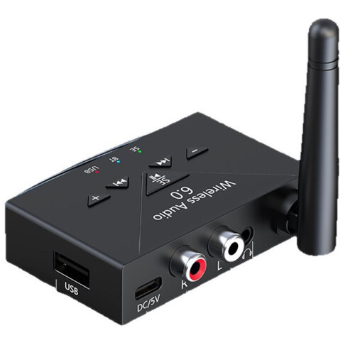 2 in 1  6.0 Wireless Stereo Transmitter Receiver HIFI Music Adapter AUX USB-C for TV Speaker Computer