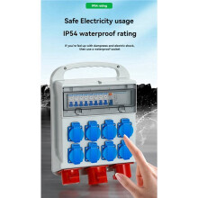IP54 Wasserdichtes Steckdosenpaneel mit Klappbarem Schutzdeckel Wandsteckdose für Industrielle und Außenanwendungen Schuko