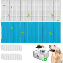 Filtres à Eau pour Chiens pour SIBAYS/Kastty 4Gal/15L, Grands Filtres à Charbon Actif en Coque de Noix de  Naturelle L05