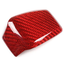 Cubierta Inferior de Trim V de Volante de Fibra de Carbono Real para Giulia Stelvio Tonale 2020-2025 en Rojo Brillante