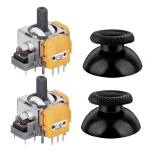 2st Ersättnings Hall Joystick+Kåpor för PS5 GamePad Hall Elektromagnetisk 3D Analog Joystick Hög Precision Tumstickor