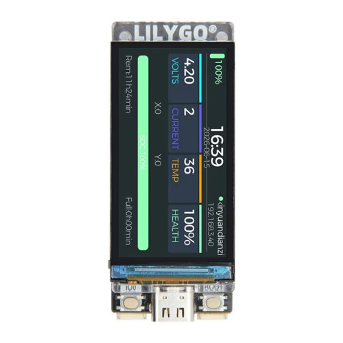 LILYGO Placa de Desenvolvimento T-Display C5 ESP32-C5 WiFi 6 2.4 5 GHz Tela Touchscreen LCD IPS ST7789 de 1.9 Polegadas