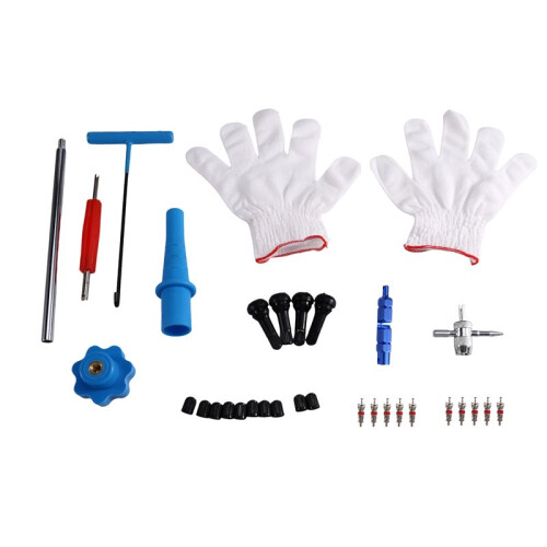 30PCS Car Tire Valve Stem Installation Tool Kit Valve Core Puller Set for Repair with Maintenance Tools