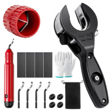 17-Piece Ratchet Pipe Cutting Tool Kit, Heavy-Duty Copper and PVC Pipe Cutters, Pipe Cutters From 0.64 cm to 2.54 cm