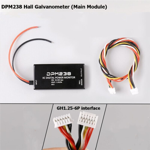 DPM238 Digital I2C Hall Current Sensor GH1.25-6P 300A High Voltage 12S Power Meter Compatible for PIXHAWK PX4 2
