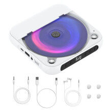 CD Player for Car External Portable Car CD Players with AUX Cable/BT TX/HiFi Speakers 5.3 Universal CD Player