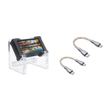 HMLAB ZNEO Hub USB para Jogos 2 para 3 Portas 8KHz com Tela Estiloso para Configuração de Ambiente de Jogos com Cabo RGB C para C 2x A