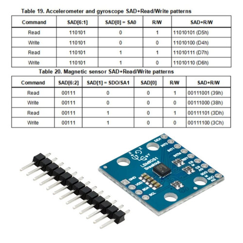 GY-LSM9DS1 LSM9DS1 Nine-Axis Electronic Compass Compass Acceleration Gyroscope High-Precision Sensor Module for DIY 1