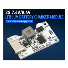 2S 7.4V 8.4V Li-Battery Charging Module Type-C Booster Charging Board 5V 2A to 8.4V Charger for Power Bank DIY