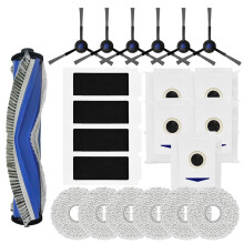 22 Delar Ersättning för T30 PRO OMNI / T30S PRO/ M12 Pro+ Dammsugarrobot Huvud Sidoborste Filter Dammpåse Delar