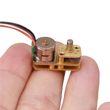 10mm 2-Phase 4-Wire Stepper Gear Motor Full Metal Gear Stepping Motor Flipped Output Shaft for Optical Instrument
