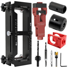 Morsa per Cerniere con Kit di Serratura e Chiusura, Morsa Regolabile per Cerniere da 2,5" A 5", Raggio da 1/4" e 5/8", Angolo Quadrato