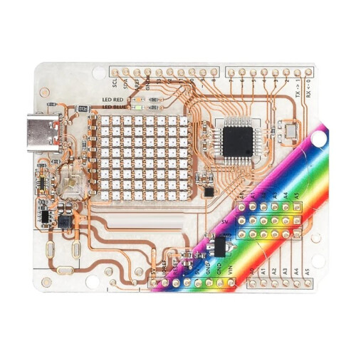 Transparent for  R3 Learning Board for  , Visual Acrylic PCB with Gravity Sensor & RGB LEDs
