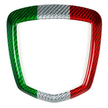 Capa de Moldura Do Emblema Traseiro Do Carro em Fibra de Carbono Real para Abarth 500 595 695 2012-2023 Capa Do Logo Traseiro