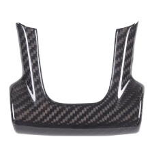 Capa Inferior em Fibra de Carbono para Volante de Carro Real para Abarth 595 695 2017-2025 Preto Brilhante