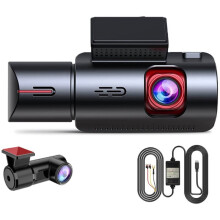 3 Channel Dash Cam 4K+1080P+2K with FOV, 3.16" IPS Screen Car DVR, Night Vision, 24H Parking Monitor, Loop Recording