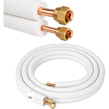 Refrigerant 1/4" 3/8" Insulated Copper Pipe, Refrigerant for Split Air Conditioners for R32,R410A and R407C 2m