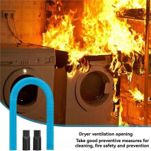 Dryer Vent Cleaner Kit Flexible Vacuum Hose Attachment Universal for Most Vacuums Deep Cleans Clogged Ducts Lint Removal