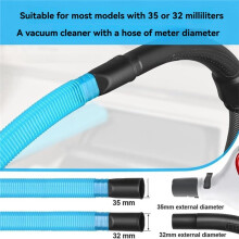 Dryer Vent Cleaner Kit Flexible Vacuum Hose Attachment Universal for Most Vacuums Deep Cleans Clogged Ducts Lint Removal