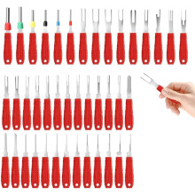 41PCS Terminal Removal Tool Kit, Depinning Tool Pin Removal Set with 5mm Thick Handles for Automotive Wiring