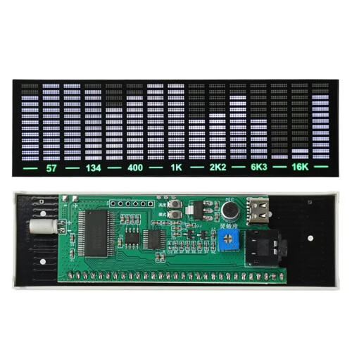 New Multi-Mode Voice Control Music Spectrum LED Pickup Rhythm Analyzer Light Display Audio Level Indicator VU Meter A