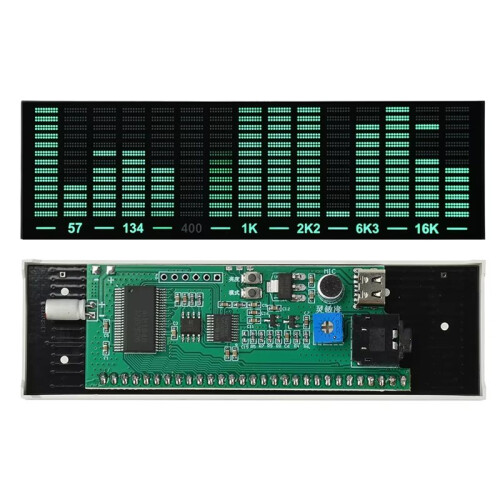 New Multi-Mode Voice Control Music Spectrum LED Pickup Rhythm Analyzer Light Display Audio Level Indicator VU Meter B