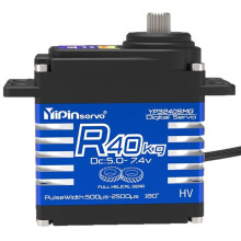 Yipinservo 40KG Hoge Koppel Waterdichte Servo met Stalen Helicale Tandwielen voor 1/8 1/10 RC Trucks & Robots