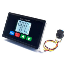 10-55V 20A PWM Speed Controller LCD Digital Display 0- Adjustable Motor Governor Voltmeter Ammeter 24V 36V 48V
