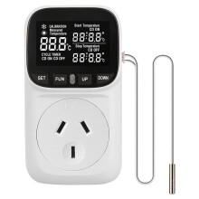 Digital Thermostat Socket, Temperature-Controlled Socket (Suitable for Heating and Cooling), with Display AU Plug