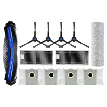 For X8 Pro Omni Robot Vacuum Replacements Main Side Brushes Mop Cloths HEPA Filters Dust Bags Accessories(12pcs)