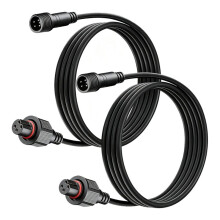 2PCS 5FT Extension Cable for Outdoor Flood Lights , Waterproof 4Pin Extension Cable Waterproof Connector Cord