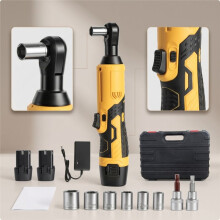 Cordless Electric Ratchet Wrench Portable Ratchet Tool Kit 90 for Mechanics, Tight Cramped Areas, Engine Bay EU Plug