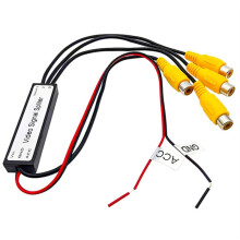 CVBS & AHD720P Video Signal Splitter 1 to 3 Output RCA Video Booster Amplifier Splitter for Car TV, DVD, CCTV