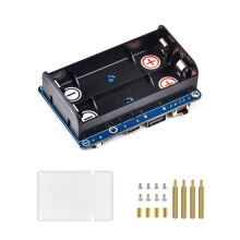 UPS HAT (D) voor Raspberry Pi - 5V Ononderbroken Stroomvoorziening Module, 21700 Batterij (NIET Inbegrepen)