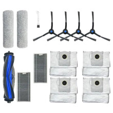 For X8 Pro Omni Robot Vacuum Replacements Main Side Brushes Mop Cloths HEPA Filters Dust Bags Accessories(16pcs)
