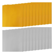 Silver & Gold Aluminum Foil Embossing Foil Sheets, 5.9x5.9 Inch Heavy Duty Aluminum Sheets for Crafting and Decor
