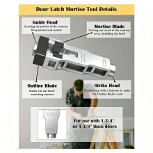 Professional Woodworking Door for Mortise Tool Upgraded Aluminum Alloy Universal Chiseling Tool Carpentry Projects