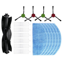 Compatibel met voor Lubluelu SL68 Stofzuiger Vervangingskits Hoofd Zijborstel HEPA Filter Mopdoek Accessoires Onderdelen (17 Stuks)