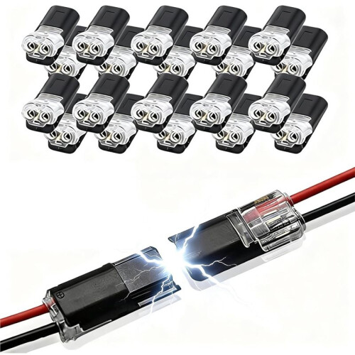 150 Pcs Double Wire Plug in Connector with Locking Buckle,Quick-Clip Fasteners Multi-Purpose Snap  Blocks
