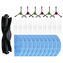 Compatibel met voor Lubluelu SL68 Stofzuiger Vervangingskits Hoofd Zijborstel HEPA Filter Mopdoek Accessoires Onderdelen (27 Stuks)