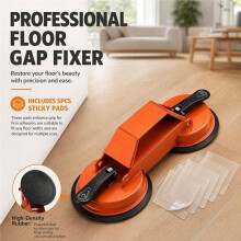 Floor Fixer Tool, 45 Striking Surface, Dual Suction Cup with 5 Adhesive Pads for Laminate & Vinyl Flooring Repair