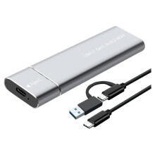 Gabinete para SSD M.2 (USB 3.2 Tipo-C para M.2 NGFF) - Case Metálico de Alta Velocidade Prata