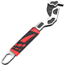 Universal Adjustable Wrench - 10", Double End Multifunctional, 45 Steel, 15-35mm Self-Adjusting, Enhanced Grip