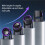 100 Speed Desktop Circulating Fan 3 Timer Modes Type-C Charging LED Display Ultra Silent Cooling Fan Wall Mounted 5