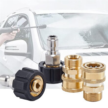 Pressure Washer Quick Connect Fittings, M22 14mm to 3/8 Inch Quick Connect Pressure Washer Hose Adapter, 4 Pieces