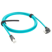 New RJ45 GigE Ethernet Cable RJ45 Right Angle Male Cat6A 10 Gigabit Ethercon Cable with Vertical for Locking 2m