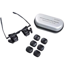 High Magnification 24x Bifocal Eyeglasses with LED Light for Watch Repair Mobile Phone Electronic Component Soldering